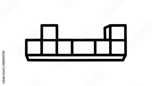 Simple cargo ship illustration