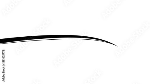 Black curved line on white background