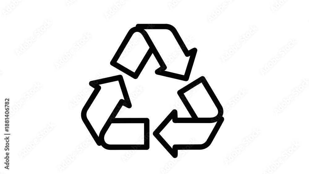 Obraz premium Recycling symbol representing sustainability and environment