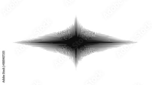 Black sound wave pattern on white background