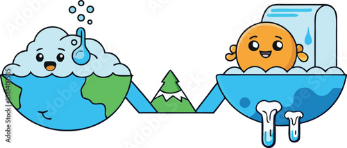 Earth watering plant