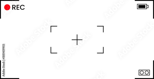 camera frame viewf inder overlay on transparent background