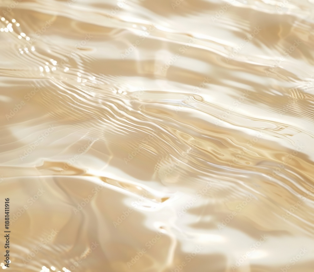 Obraz premium Abstract Aquatic Reflections: A mesmerizing display of light and motion dances across the surface of water, creating an ethereal panorama of shimmering ripples and fluid textures.