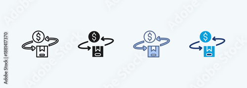 economy multiple style icon collection