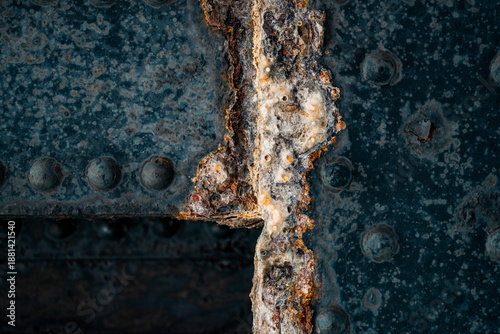 Billede på lærred Rust damage for building inspection themes