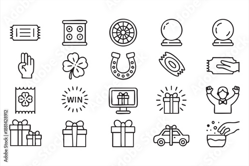 Luck Symbols and Reward Icons for Gamification UI Systems