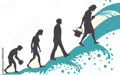 Human evolution through time