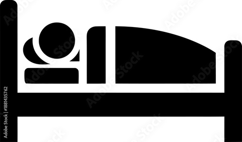 Person resting on bed Vector