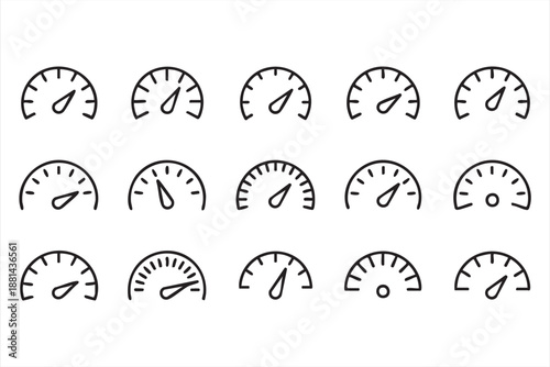 Speed and Performance Icons for Analytics UI Design