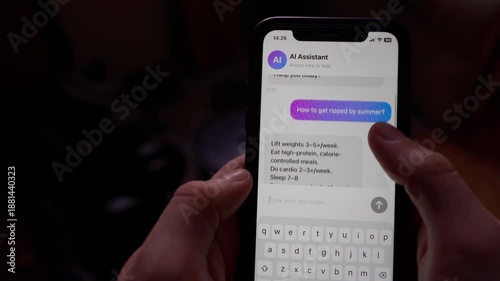 A user asks a mobile AI app how to get in shape for summer