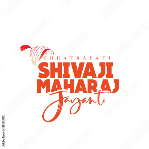 illustration of Chhatrapati shivaji maharaj jayanti Chhatrapati Shivaji Maharaj with a traditional turban, pearl jewelry and a pavilion silhouette; evokes Maratha heritage, bravery, leadership and his