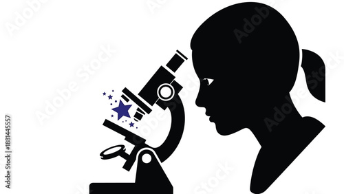 A young scientist discovers new wonders through the lens of a powerful microscope