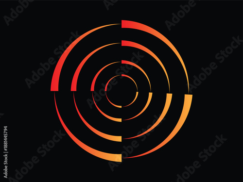 black and red target