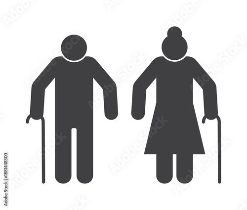 old person man and woman icon