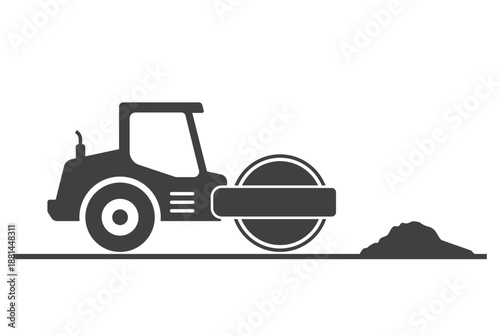road roller vehicle icon