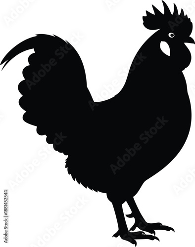 Rooster Chicken Farm Silhouette Vector