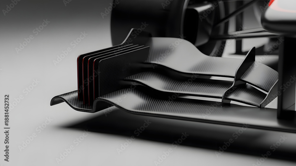 Fototapeta premium A close-up view of a sleek, modern carbon fiber car part