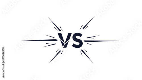 Sharp stylized VS or versus symbol for competition, battle, confrontation, and sports matchup concepts.