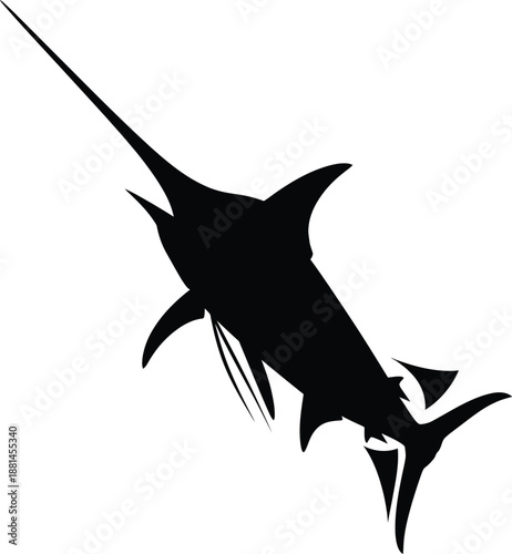 Swordfish Silhouette Vector Illustration