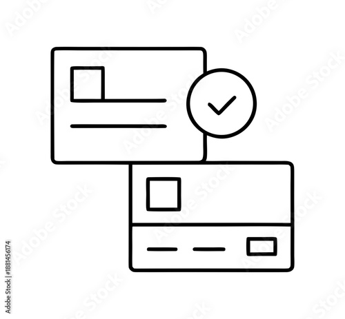 Card Payment Icon Vector Illustration – Credit and Debit Card Transaction Symbol for Finance, Banking, Checkout, POS and Digital Payment Design