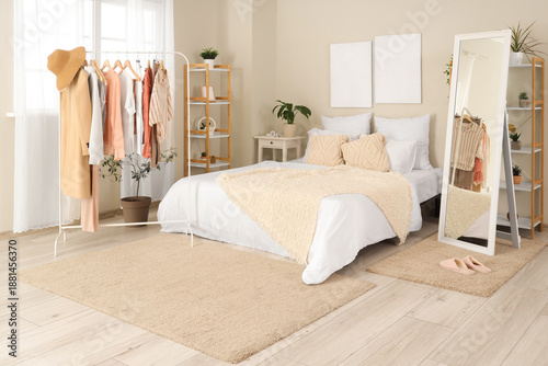 Interior of stylish bedroom...