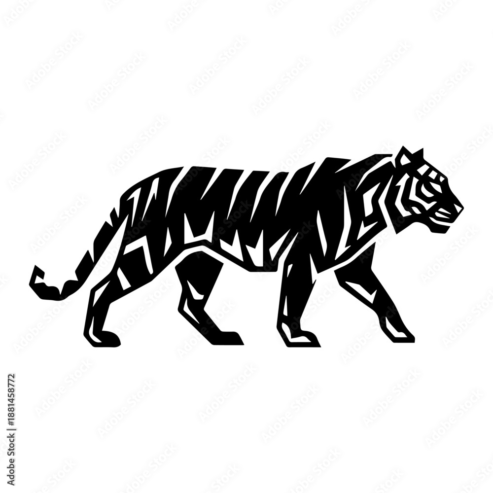 Obraz premium tiger geometric shape design