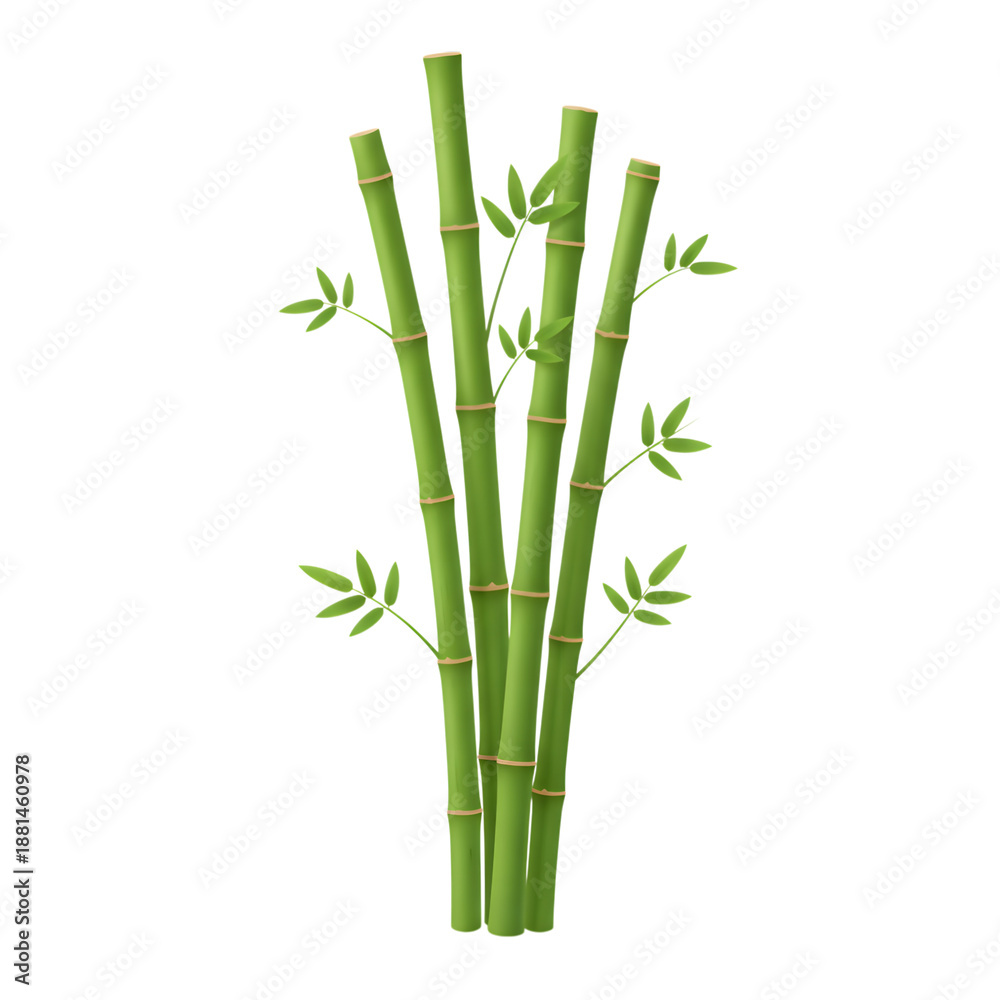 Obraz premium Bundle of fresh bamboo stalks