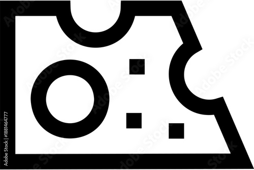 Cheese wedge line icon for gourmet-food-and-culinary-icons, bold outline slice for deli counters, wine bar menus, recipe cards and foodie branding

