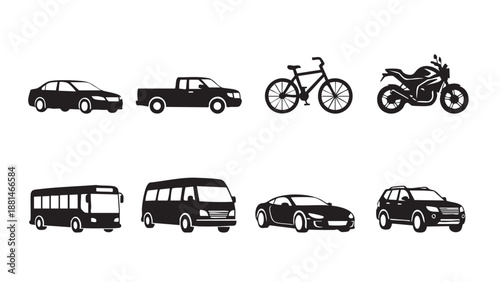 (Adobe Transportation and Logistics Vector Icon Collection Artwork)