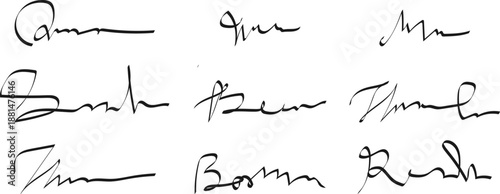 Collection of Various Handwritten Signatures