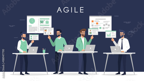 Agile Team Meeting: Collaboration, Planning, and Kanban Boards
