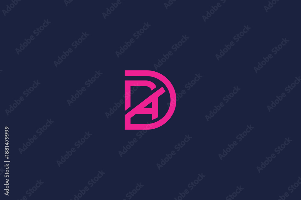 Fototapeta premium letter ad logo icon design template with vector inspiration logo simple design