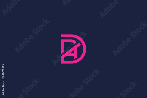 letter ad logo icon design template with vector inspiration logo simple design