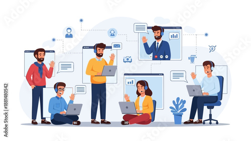 Remote Team Collaboration: Diverse People Connecting Online for Business