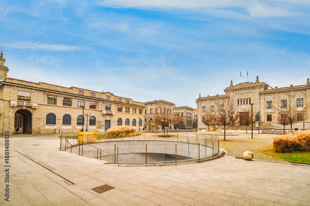 Fototapeta premium The new Dantre square in Bergamo Lombady Italy