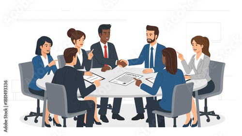 Business Meeting Handshake Agreement Corporate Teamwork Collaboration