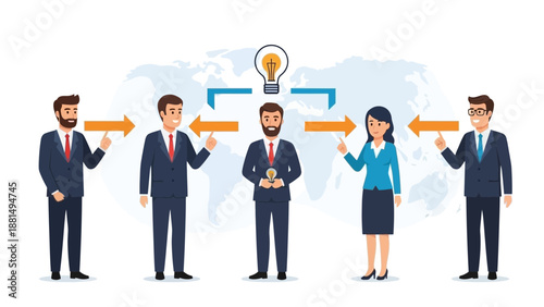 Business Team Collaboration and Idea Sharing Concept