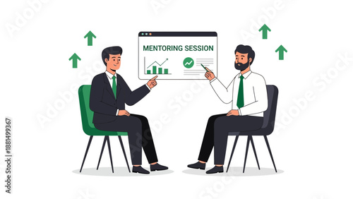 Business Mentoring Session: Growth Strategy Discussion with Chart