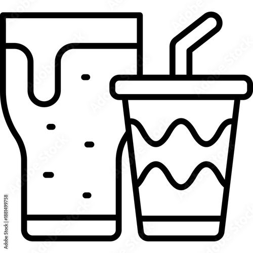 Beverages Line Icon