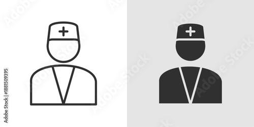 Robot Doctor Icon representing medical robotics, AI-driven healthcare, and automated medical assistance.