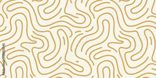 Abstract wavy lines pattern illustration viewed from directly above with dynamic swirling shapes and vibrant orange hues