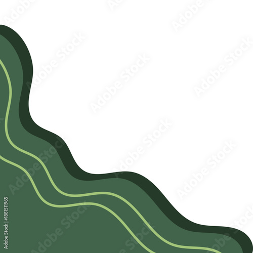 Blob Corner Border Illustration