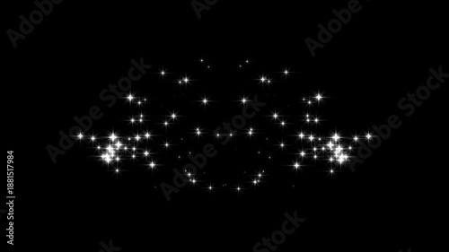 Wallpaper Mural Magic light effect curve trail animation, glowing doodle particles, twinkling magic dust, glowing doodle stars and magic sparkles,  sparkling starry line effects on black screen loop. 4k video Torontodigital.ca