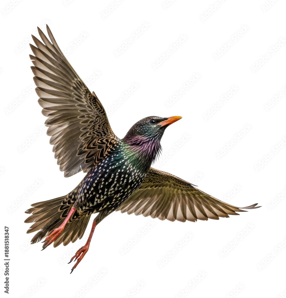 Fototapeta premium Bird in flight nature scene wildlife isolated on transparent background