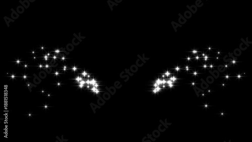 Wallpaper Mural Magic light effect curve trail animation, glowing doodle particles, twinkling magic dust, glowing doodle stars and magic sparkles,  sparkling starry line effects on black screen loop. 4k video Torontodigital.ca