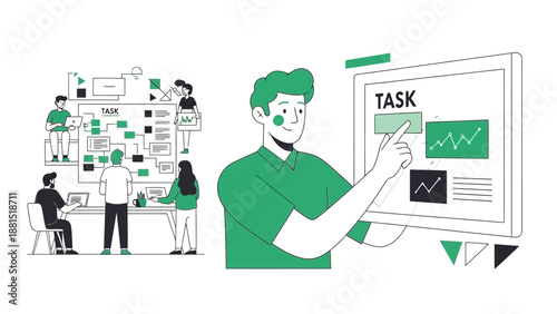 Teamwork and Project Management: Planning Tasks and Strategy on Whiteboard