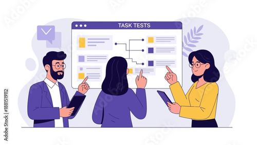 Team Collaboration on Task Management Board