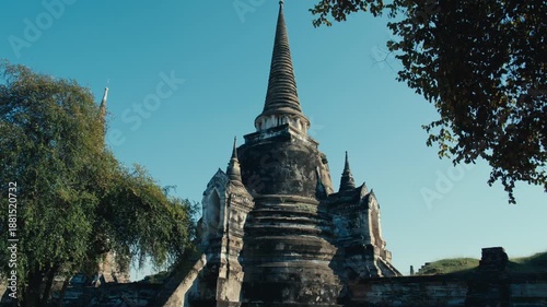 4K cinematic Three chedis of Wat Phra Si Sanphet (5)