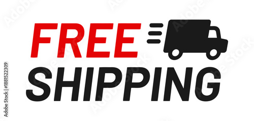 Free shipping delivery service vector illustration