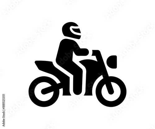 Motorcycle rider speeds down open road